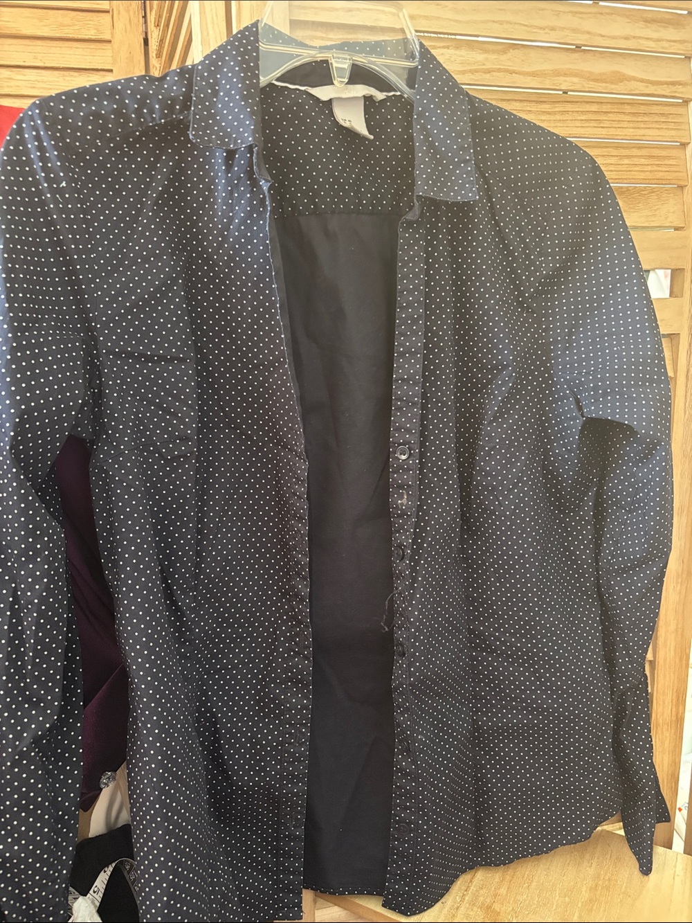 H&M Blouse with White Polka Dots 10